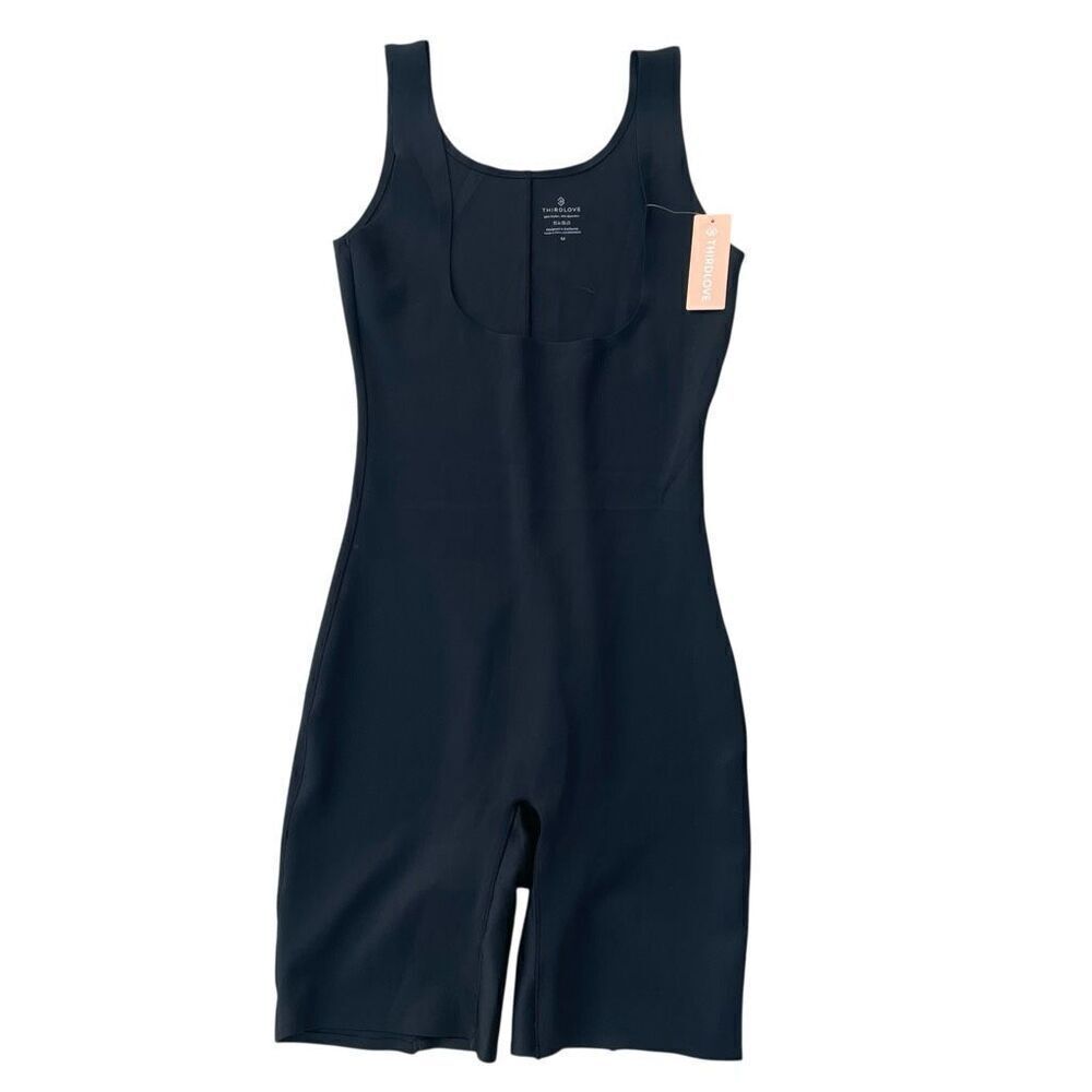 New ThirdLove Black Comfort Stretch Bodysuit Shorts Women’s Size Medium Slimming